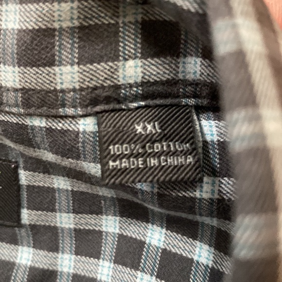 John Bartlett consensus 💯cotton gray plaid men’s l/s chest pocket shirt XXL 🌞 - Picture 14 of 15